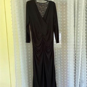 Black maxi dress with lace